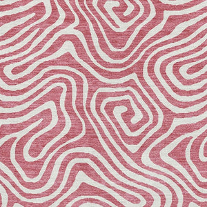 HomeRoots 8' X 10' Abstract Blush and Ivory Area Rug - Washable, UV Protected, Durable Design for Busy Homes 680847