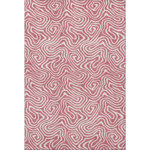 HomeRoots 8' X 10' Abstract Blush and Ivory Area Rug - Washable, UV Protected, Durable Design for Busy Homes 680847