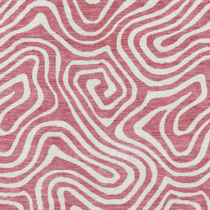 HomeRoots 9' X 12' Blush and Ivory Abstract Area Rug - Washable, UV Protected, Stain-Resistant for Modern Homes 680848