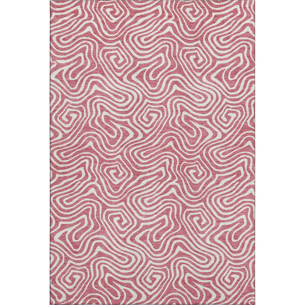HomeRoots 10' Blush & Ivory Abstract Washable Area Rug – Stylish, Durable, UV-Protected for Modern Spaces! 680849