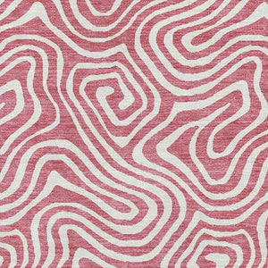 HomeRoots 10' Blush & Ivory Abstract Washable Area Rug – Stylish, Durable, UV-Protected for Modern Spaces! 680849