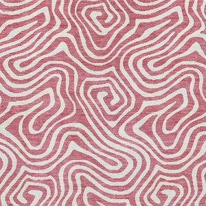 HomeRoots 10' Blush & Ivory Abstract Washable Area Rug – Stylish, Durable, UV-Protected for Modern Spaces! 680849