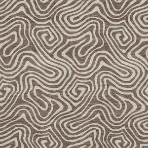 HomeRoots 5' X 8' Brown And Ivory Abstract Washable Area Rug – Durable, UV Protected, Perfect for Pets & Kids! 680851
