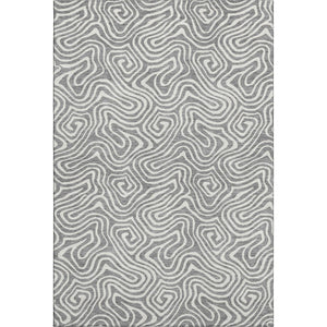 HomeRoots 8' X 10' Gray and Ivory Abstract Washable Area Rug – Durable, Stain Resistant, UV Protected Elegance 680871