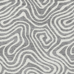 HomeRoots 8' X 10' Gray and Ivory Abstract Washable Area Rug – Durable, Stain Resistant, UV Protected Elegance 680871