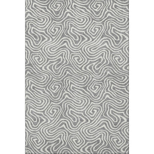 HomeRoots 8' X 10' Gray and Ivory Abstract Washable Area Rug – Durable, Stain Resistant, UV Protected Elegance 680871