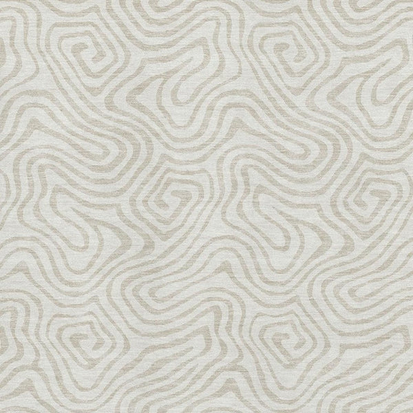 HomeRoots 8' X 10' Abstract Washable Area Rug in Ivory & Beige – Modern, UV-Protected, Durable Design for Homes 680877