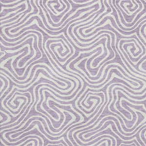 HomeRoots 8' X 10' Contemporary Lavender & Ivory Abstract Washable Area Rug with UV Protection & Durability 680883