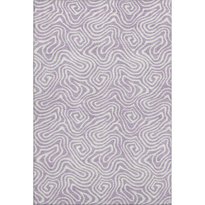 HomeRoots 10' X 14' Lavender & Ivory Abstract Area Rug - Durable, Washable, UV-Protected for Stylish Spaces 680885