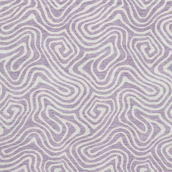 HomeRoots 10' X 14' Lavender & Ivory Abstract Area Rug - Durable, Washable, UV-Protected for Stylish Spaces 680885
