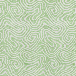 HomeRoots 5' X 8' Stylish Mint Green & Ivory Abstract Area Rug - Washable, UV Protected, Family-Friendly Design 680887