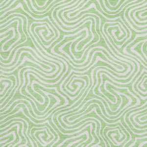 HomeRoots 8' X 10' Mint Green & Ivory Abstract Area Rug - Washable, UV-Protected, Stylish & Durable Design 680889