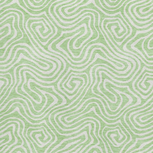 HomeRoots 9' X 12' Mint Green and Ivory Abstract Area Rug - Washable, UV Protected, Perfect for High-Traffic Spaces 680890