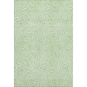 HomeRoots 10' X 14' Mint Green & Ivory Abstract Area Rug – Stylish, Durable, Washable, UV Resistant for Homes 680891