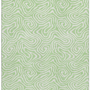 HomeRoots 10' X 14' Mint Green & Ivory Abstract Area Rug – Stylish, Durable, Washable, UV Resistant for Homes 680891