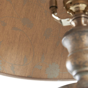 Chelsea House Barley Hand-Carved Italian Barley Twist Buffet Lamp With Antique Green Finish & Custom Shade Options 68090-2