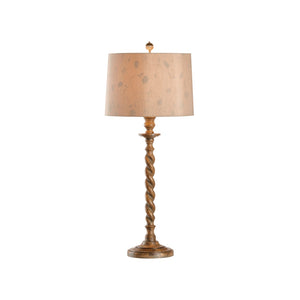 Chelsea House Barley Hand-Carved Italian Buffet Lamp With Antique Green Barley Twist Column, Compact 31" H 68090