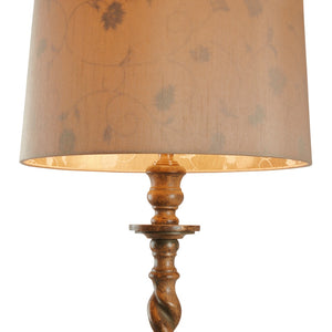 Chelsea House Barley Hand-Carved Italian Buffet Lamp With Antique Green Barley Twist Column, Compact 31" H 68090
