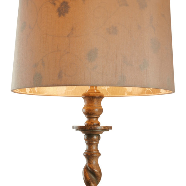 Chelsea House Barley Hand-Carved Italian Buffet Lamp With Antique Green Barley Twist Column, Compact 31" H 68090