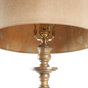Chelsea House Barley Hand-Carved Italian Buffet Lamp With Antique Green Barley Twist Column, Compact 31" H 68090