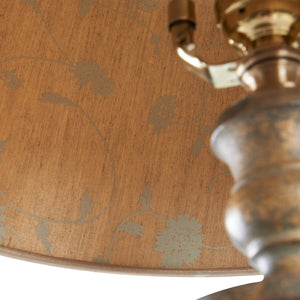 Chelsea House Barley Hand-Carved Italian Buffet Lamp With Antique Green Barley Twist Column, Compact 31" H 68090