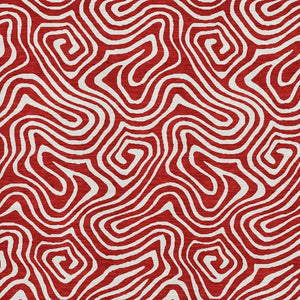 HomeRoots 8' X 10' Red And Ivory Abstract Washable Area Rug – Stain Resistant, UV Protected, Perfect for Homes! 680901