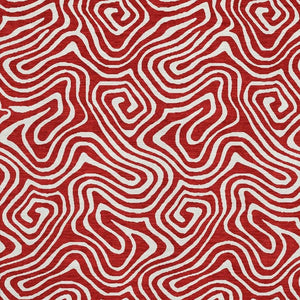 HomeRoots 10' X 14' Red And Ivory Abstract Area Rug - Durable, Washable, UV-Protected for Modern Living Spaces 680903