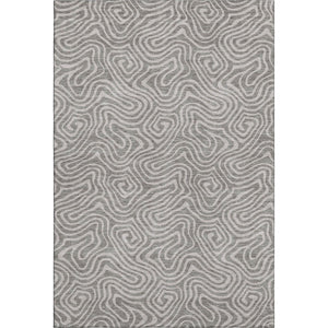 HomeRoots 8' X 10' Abstract Taupe & Ivory Area Rug - Washable, UV-Protected, Durable for Family Spaces! 680919