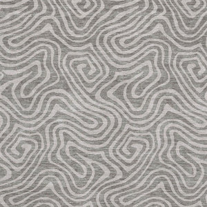 HomeRoots 8' X 10' Abstract Taupe & Ivory Area Rug - Washable, UV-Protected, Durable for Family Spaces! 680919