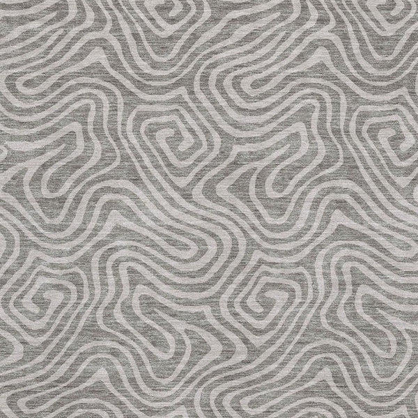 HomeRoots 8' X 10' Abstract Taupe & Ivory Area Rug - Washable, UV-Protected, Durable for Family Spaces! 680919