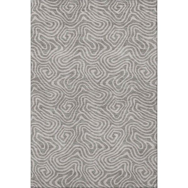 HomeRoots 10' Taupe and Ivory Abstract Washable Area Rug - Durable, UV Protected, Easy-Care Elegance for Homes 680921