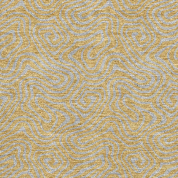 HomeRoots 8' X 10' Gold And Ivory Abstract Area Rug - Washable, UV Protected, Durable & Stylish for Homes 680955