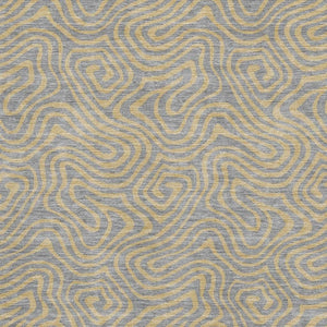 HomeRoots 8' X 10' Gray and Gold Abstract Area Rug - Stylish, Washable, UV-Protected, Durable for High-Traffic Spaces 680961
