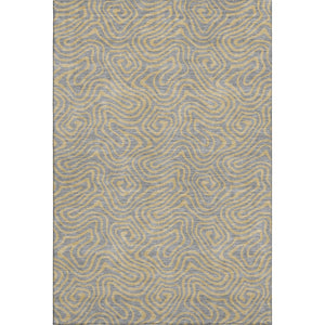 HomeRoots 10' Gray and Gold Abstract Area Rug - Washable, UV Protected, Stain-Resistant for Busy Homes! 680963