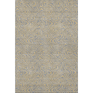 HomeRoots 10' Gray and Gold Abstract Area Rug - Washable, UV Protected, Stain-Resistant for Busy Homes! 680963