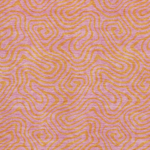HomeRoots 5' X 8' Vibrant Pink and Orange Abstract Washable Area Rug with UV Protection for Home Décor 680977