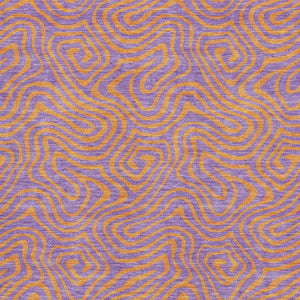 HomeRoots 5' X 8' Purple and Orange Abstract Area Rug - Washable, UV Protected, Durable, Perfect for Families 680983