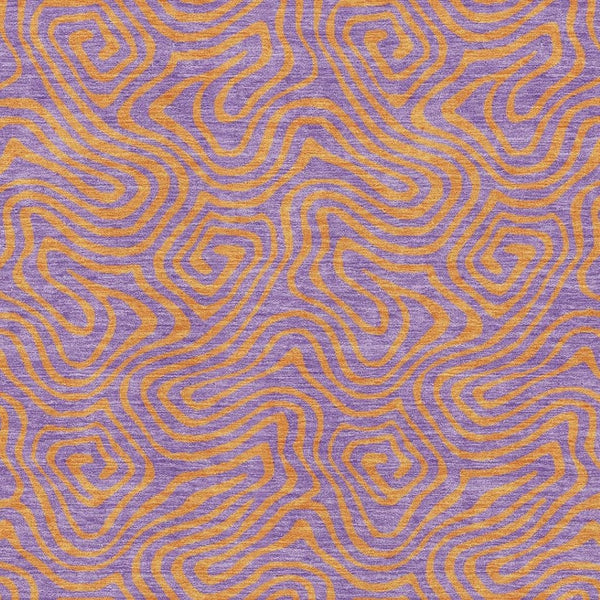 HomeRoots 9' X 12' Vibrant Purple And Orange Abstract Area Rug - Washable, UV-Protected & Stain-Resistant! 680986