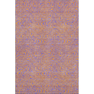 HomeRoots 10' X 14' Vibrant Purple & Orange Abstract Area Rug - Durable, Washable, UV Protected for Homes 680987