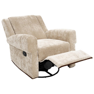 English Elm Manual Swivel Rocker Recliner Chair Plush Chenille Upholstery Nursery Living Room N763P363524D