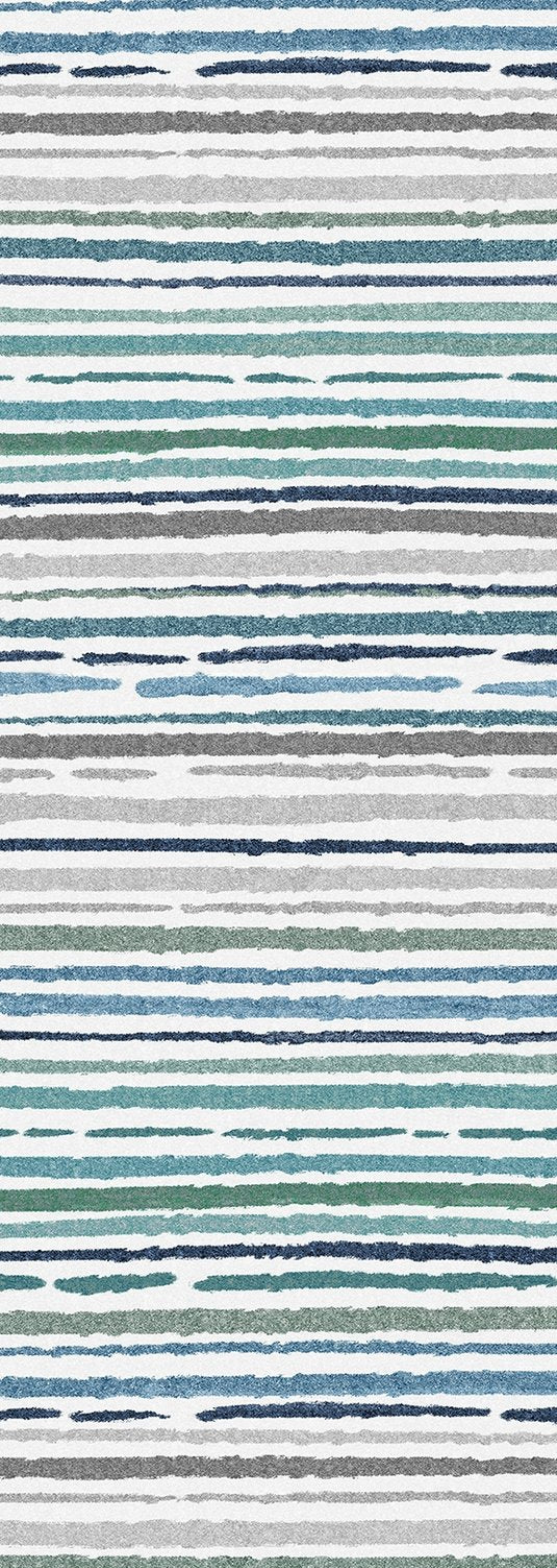 English Elm SPHINX Beige+Blue 24"x66" Washable Non-Slip Runner Rug for Indoor Outdoor High-Traffic Areas B186P261379