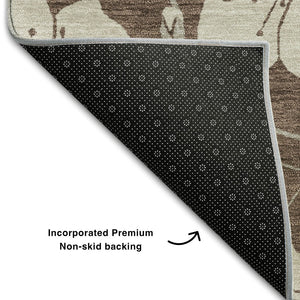 HomeRoots 8' X 10' Floral Washable Area Rug - Durable, Stain-Resistant, UV Protected for Family-Friendly Spaces 681021