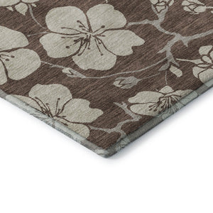 HomeRoots 8' X 10' Floral Washable Area Rug - Durable, Stain-Resistant, UV Protected for Family-Friendly Spaces 681021