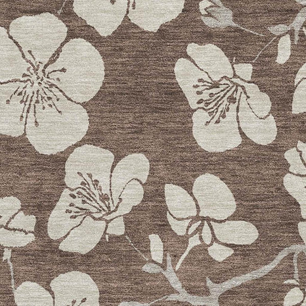 HomeRoots 8' X 10' Floral Washable Area Rug - Durable, Stain-Resistant, UV Protected for Family-Friendly Spaces 681021