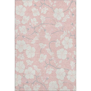 HomeRoots 10' Pink and Ivory Floral Washable Area Rug - UV Resistant, Durable, Perfect for Every Space! 681059