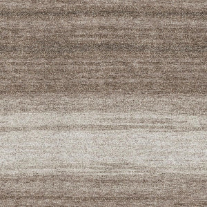HomeRoots 5' X 8' Stylish Brown & Ivory Striped Area Rug - Washable, UV-Protected, Stain-Resistant Design! 681085