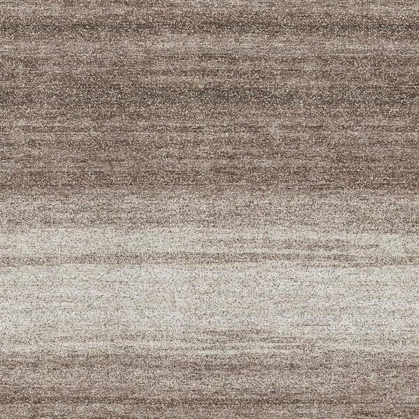 HomeRoots 5' X 8' Stylish Brown & Ivory Striped Area Rug - Washable, UV-Protected, Stain-Resistant Design! 681085
