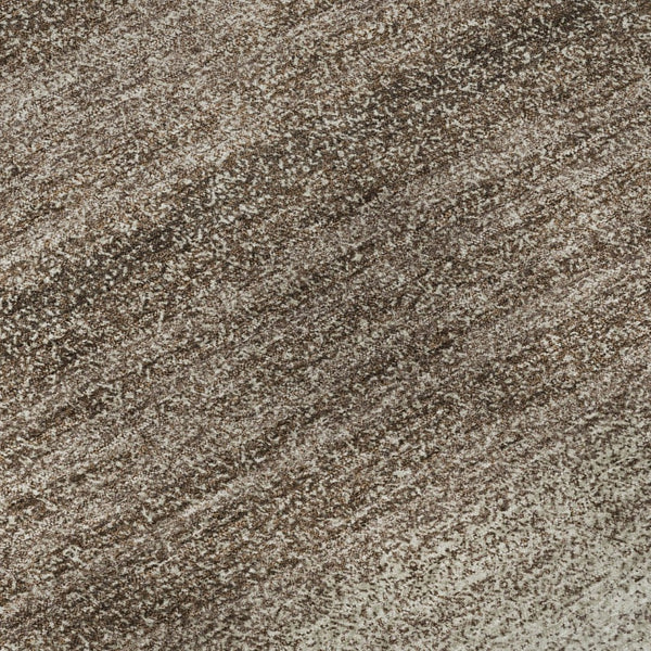 HomeRoots 8' Brown And Ivory Striped Round Rug - Washable, Stain Resistant, UV Protected for High Traffic Areas 681086