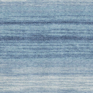 HomeRoots 5' X 8' Blue and Ivory Striped Washable Area Rug – Durable, Stain Resistant, UV Protected & Stylish! 681091
