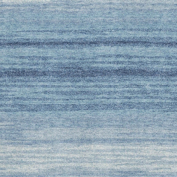 HomeRoots 5' X 8' Blue and Ivory Striped Washable Area Rug – Durable, Stain Resistant, UV Protected & Stylish! 681091